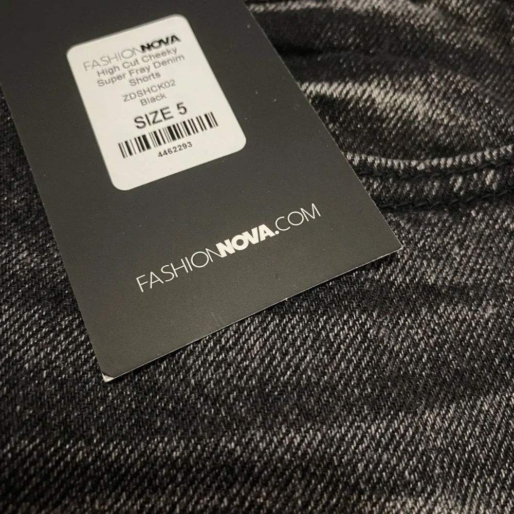 Woman’s High Cut Cheeky Super Frayed Hem Fashion Nova Jean Shorts - Picture 7 of 9